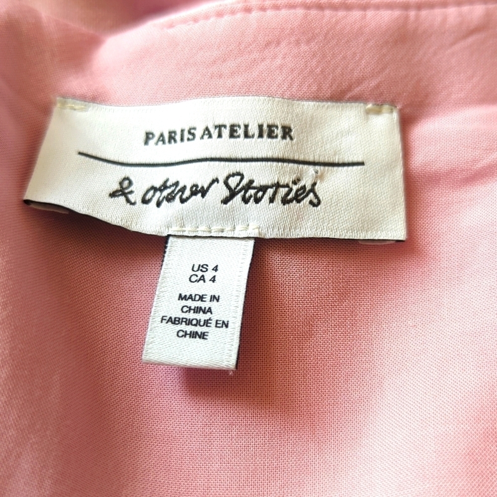 & Other Stories Pink Nahida Sequin Embroidered Mini Dress - Picture 10 of 11